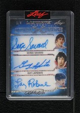 2023 Leaf Ultimate Silver Sparkle 1/4 Serge Savard Guy Lapointe Auto HOF uk2