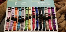 14Pcs Puppy ID Collars Nylon Soft Identification Colorful Adjustable Breakaway-S