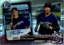 2017 Topps Chrome Bowman Then and Now #BTN5 Ryan Braun - BB