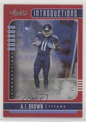 2019 Panini Absolute Introductions Red Spectrum 45/100 AJ Brown #1 Rookie RC uk2