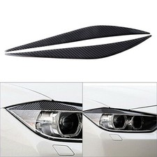 Front Fog Light Lamp Eyebrow Cover Trim Carbon Fiber Fit BMW 3 Series 13-17 F30