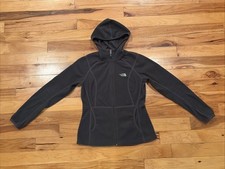 The North Face Hooded Full Zip Polartec Fleece Jacket Grey Womens Size Small