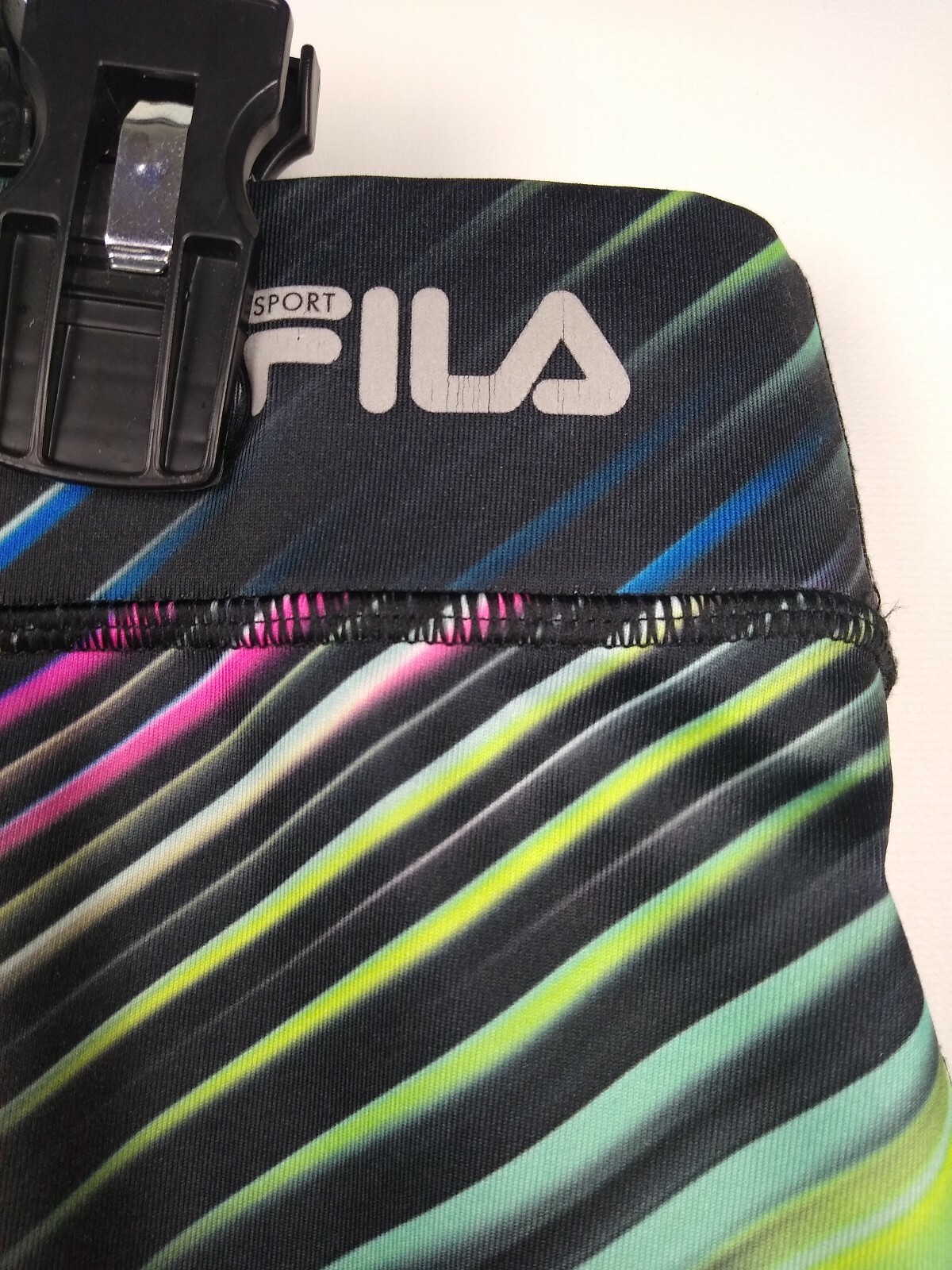 Pantalone Fila Sport Performance Running Capri Allenamento Atletico Arcobaleno Colorato Tg S