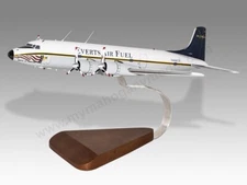 Douglas DC-6B Everts Air Fuel Desk Wood Airplane New Model Large Scale 1/100