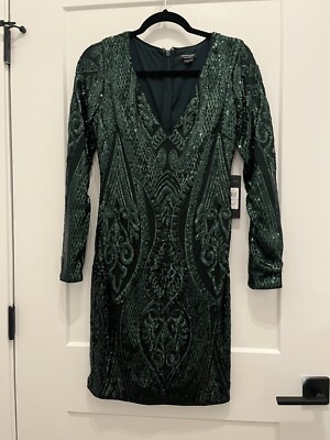green emerald velvet dress Alessia Sequin Gown