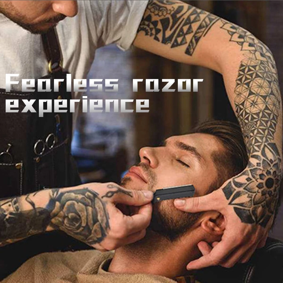 STRAIGHT EDGE BARBER RAZOR - HAIRCUT, BEARD, EYEBROW SHAVING TOOL - MANUAL - Image 4 of 4