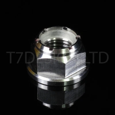 T7DESIGN Brida de bloqueo de cabeza hexagonal de titanio Nyloc Nut Race Ti M4 M5 M6 M8 M10 M12 grado 5