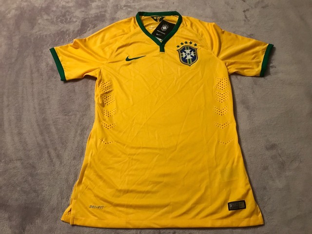 Nike Brazil Brasil CBF Home Jersey 2014 Yellow Green Men's M 575276 for sale online | eBay