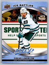 Oskar Lindblom 2023-24 Upper Deck MVP Ice Battles HOCKEY #217 San Jose Sharks SP
