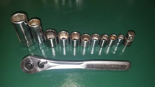 12 Piece Craftsman 12 Point 3/8 Inch Drive Socket Set SAE