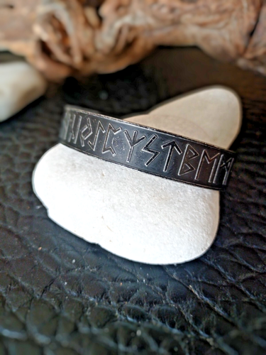 Viking Rune Bracelet Bangle Bracelet Men Women Stainless Steel | Nordic Jewelry - Picture 3 of 8