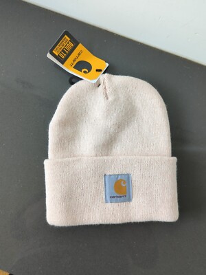 Carhartt Knit Cuffed Beanie Cap Hat A18 One Size Light Pink NEW WITH TAGS  GB15