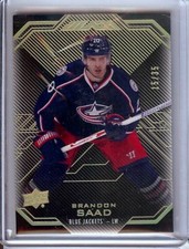 Brandon Saad 2016-17 UD Black Gold Base Parallel Blue Jackets #9 15/35