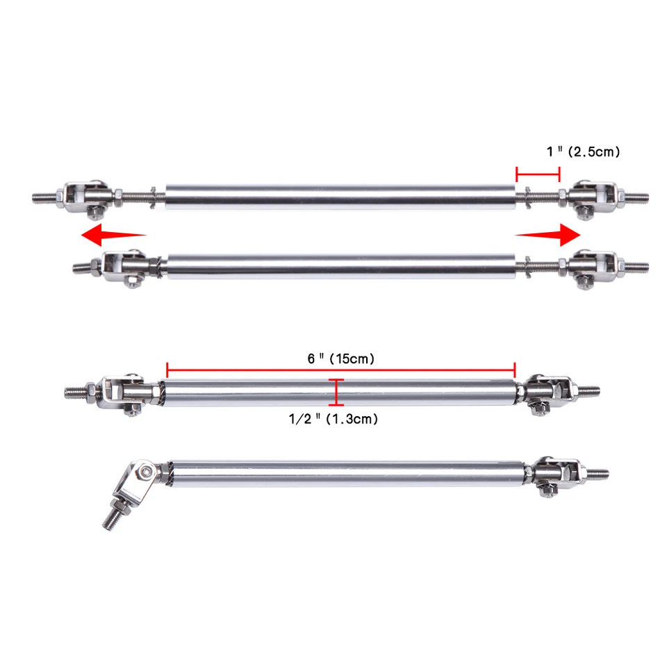 Divisor de labios para parachoques delantero + varillas de puntal + faldones laterales para Chevrolet Equinox Sport Foto 4 de 4