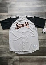 San Francisco Giants Dynasty Jersey Men XL Gray Black Orange Button MLB Baseball