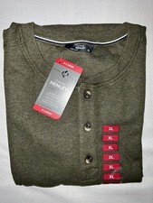 Member's Mark, Men's Thermal Henley, Size Large, Faded Green, NWT