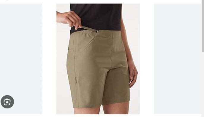 Arc'teryx Konseal Corto 7 5 Donna Comodo Misto Cotone Arrampicata 10 Fallow