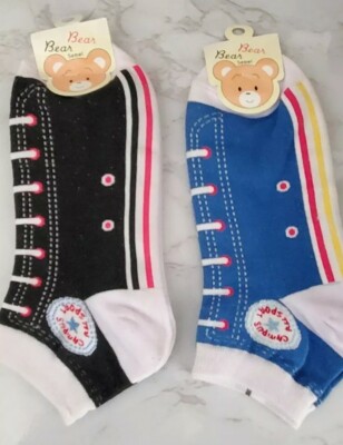 Bear Bear Seoul Korean Ankle Socks Campus All Spot One Size 2 Pairs AS PICTURED 