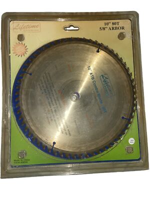Lifetime 10  ATB Combo Blade 60T C-2 Tungsten Carbide Tip 7,000 RPM 5/8 Arbor