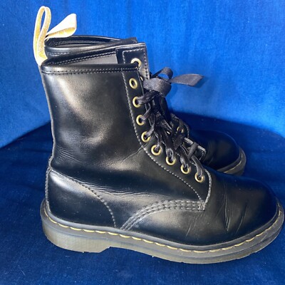 Dr Martens 14045 1460 Vegan Black Women’s Boots hole Size UK EU 38 RRP  £170 UK - Main Image