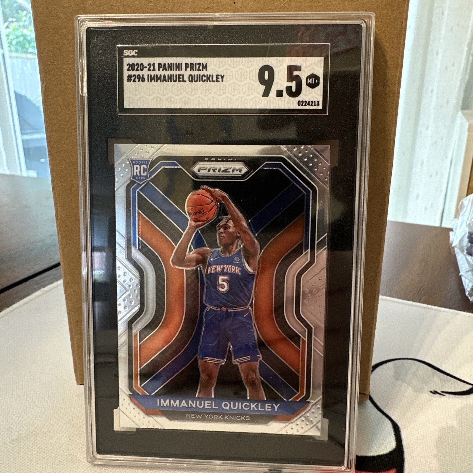 2020-21 Prizm Immanuel Quickley Rookie RC #296 SGC 9.5 Knicks