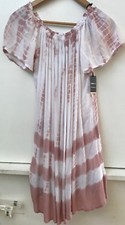 FOREVER 21 Women’s Rose White Tie Dye Short Sleeve Dress S Small NWT