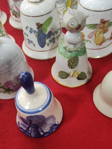 Franklin Porcelain Fine Bone China Collector Bells Set of 18 Assorted Sizes - Picture 6 of 10