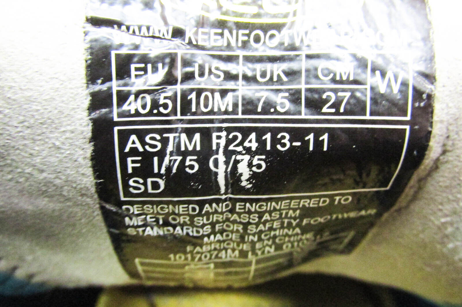 Scarpa donna Keen Asheville Utility taglia 10M ESD punta alluminio lavoro usata vq