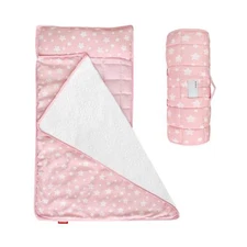 Moonsea Toddler Nap Mat Pink, Removable Pillow and Fleece Minky Blanket, Ligh...