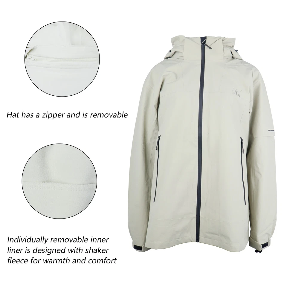 Shamofeng Impermeable 3 en 1 Exterior Chaqueta Escalada para Mujer y Hombre Foto 2 de 4