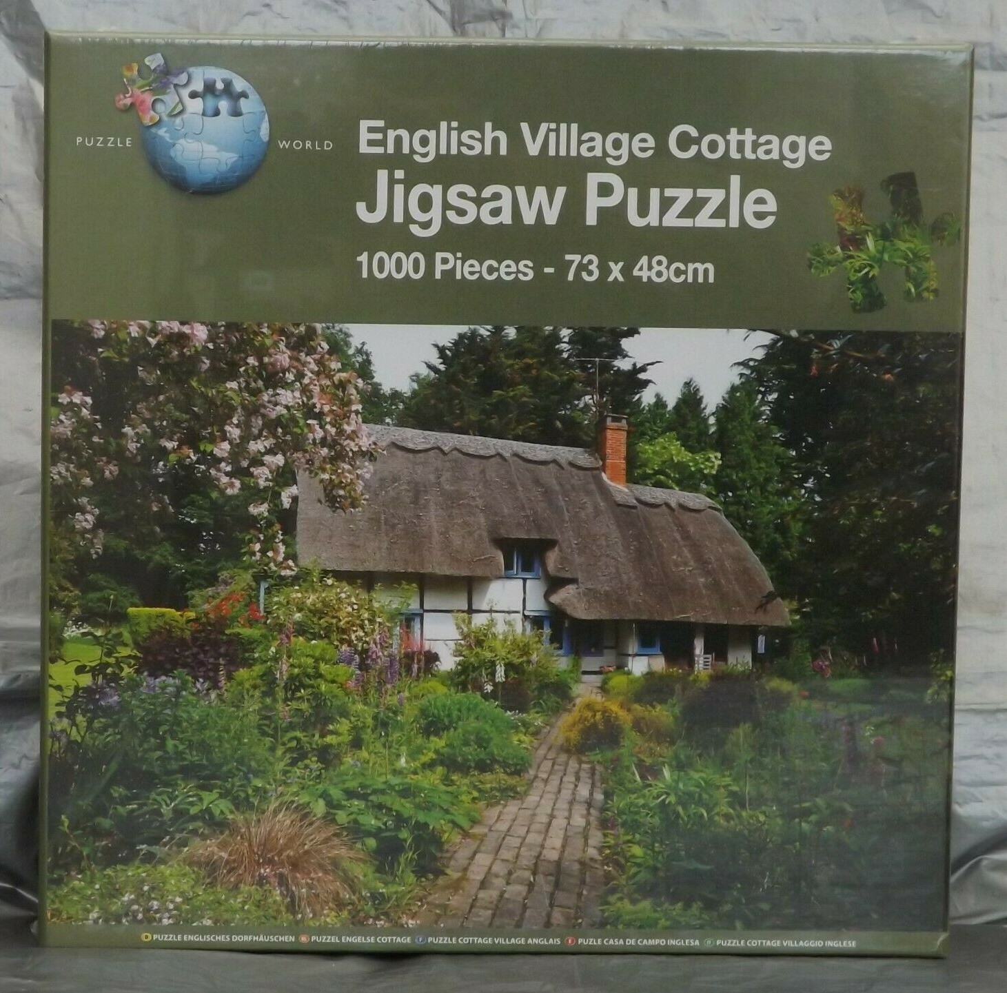 Puzzle World 1000 Piece Jigsaw Puzzles English Village Cottage Garden Sealed