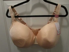 CACIQUE MODERN SMOOTH LIGHTLY LINED FULL COVERAGE BRA IN NUDE  SIZE 44DD  NEW