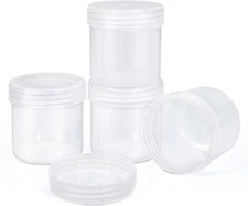 TSA Approved Wide Mouth Travel Size Containers PP Clear Leak Proof 3.4 Oz 4 Pcs