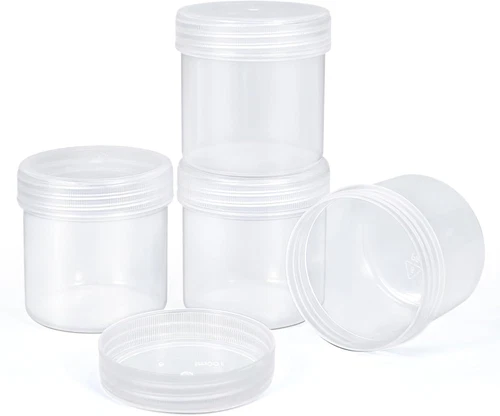 TSA Approved Wide Mouth Travel Size Containers PP Clear Leak Proof 3.4 Oz 4 Pcs - Picture 1 of 5