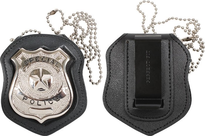 Cut Out & Clip On Leather Special Police Shield Law Enforcement