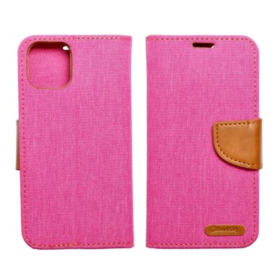 FÜR SAMSUNG GALAXY S22 PLUS - CANVAS Jeans Case Cover Hülle Handy Tasche PINK