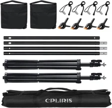 CPLIRIS Adjustable Photo Backdrop Stand Kit, Extends 5'-10' Wide