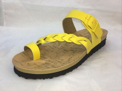 Birks R K-REMI-YELLOW PU Thong FLIP FLOP CORK FOOTBED Foam Platform Women  Sandal