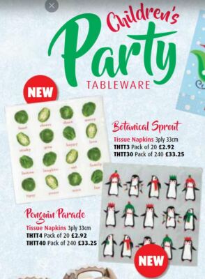 Weihnachtssprossen Pinguin Servietten Weihnachten Festlich Party Geschirr Xmas