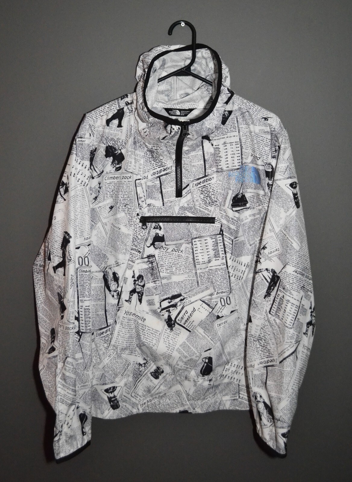 The North Face Anrak M Waterproof Newspaper Print Rain Jacket