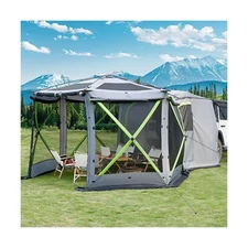 JOYTUTUS Dual-Use Pop up SUV Tent for Camping, 11x11 Ft Outdoor Gazebo Screen...