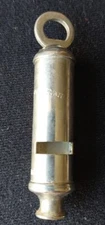THE METROPOLITAN, POLICE WHISTLE, MADE IN ENGLAND. ALL METAL.