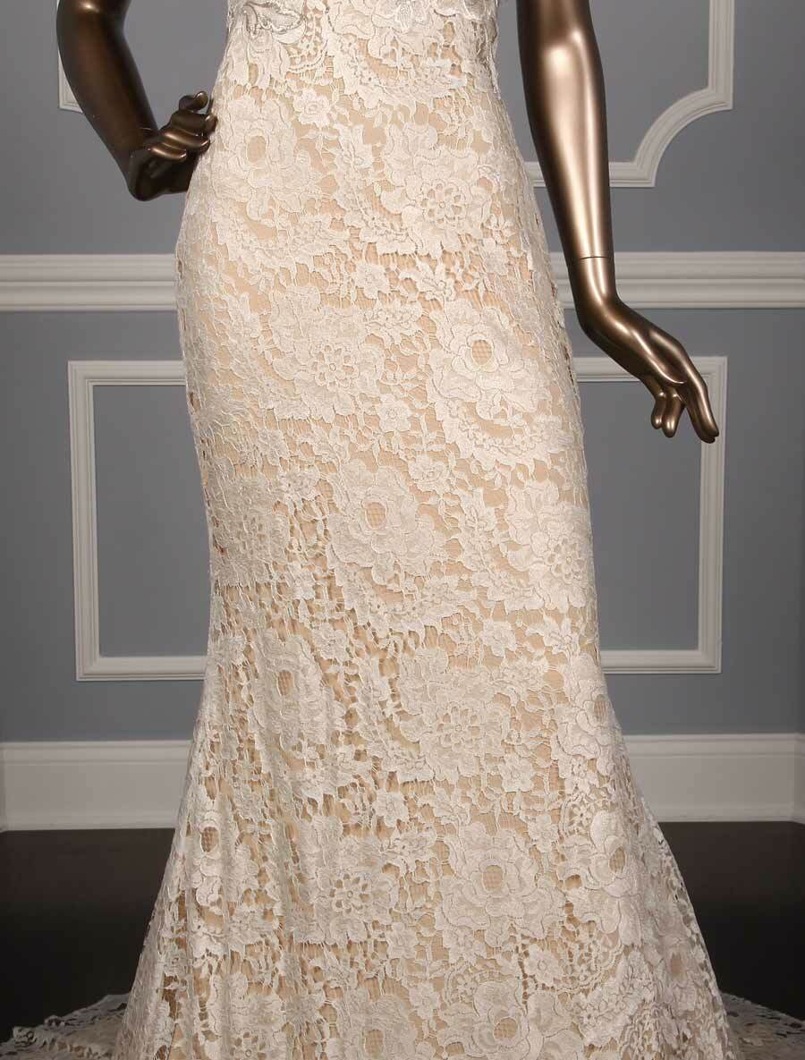 Elizabeth Fillmore Faye 4710 Ivory Straps Empire Sheath Wedding Dress 8 SEXY image 5