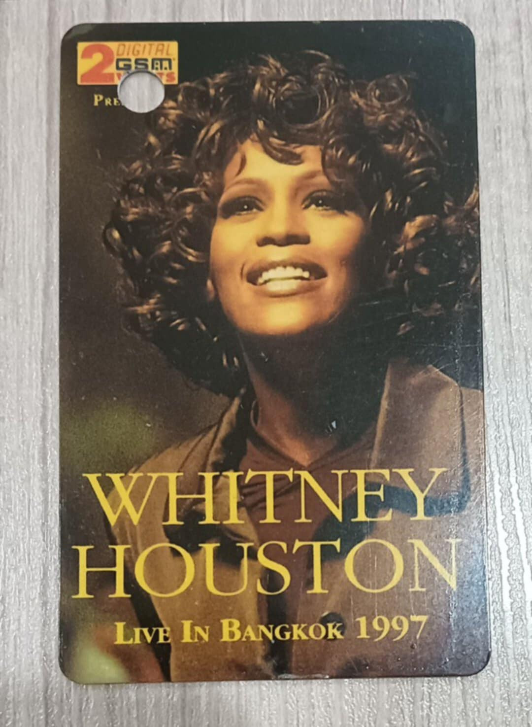 1997 Whitney Houston Live in Bangkok THAILAND Concert Plastic Ticket Card Rare!