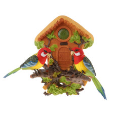 Birds Sound Activated Singing Chirping Parrots Branch Dancing Moving Toys
