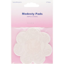 Hemline Flower Shaped Modesty Pads 2 Pairs Nipple Covers Breast Bra