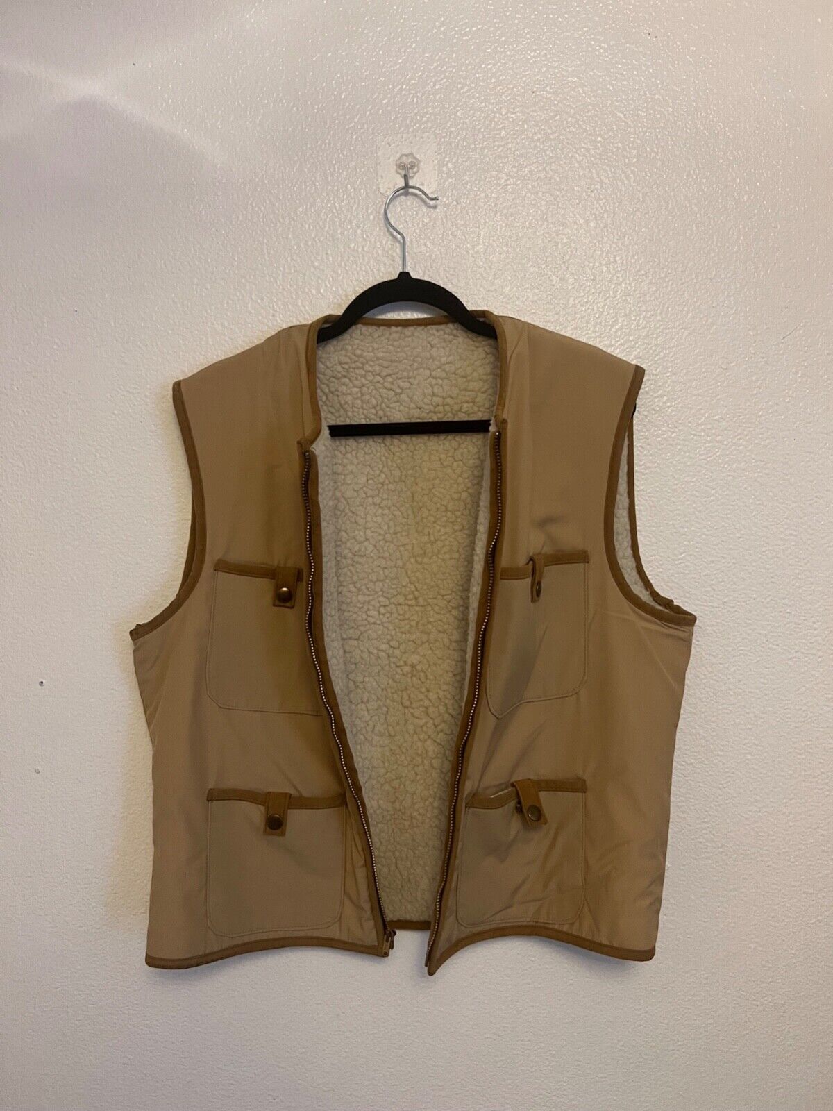 Vintage 70s Thoroughbred by Energy Shearling Vest… - image 4