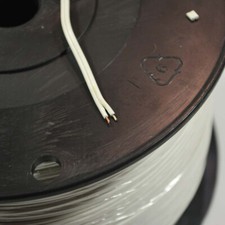 UL2468 24 AWG Parallel Zip Cord, White, TC/BC conductors - 500' Spool