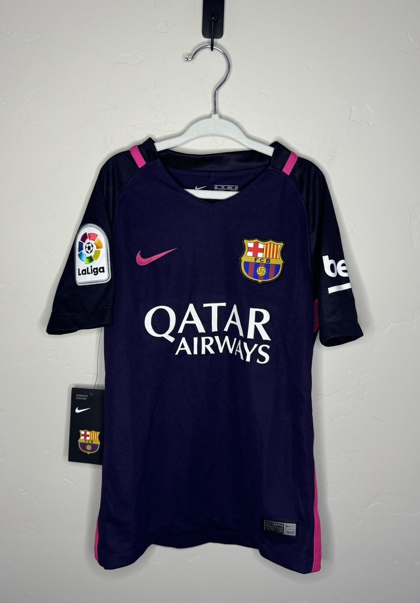 NWT 2016-17 Barcelona Away Youth Soccer Jersey Neymar Jr #11 XS
