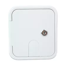 RV Camper Trailer Power Cord / Cable Hatch / Cover - White - NEW  3SW